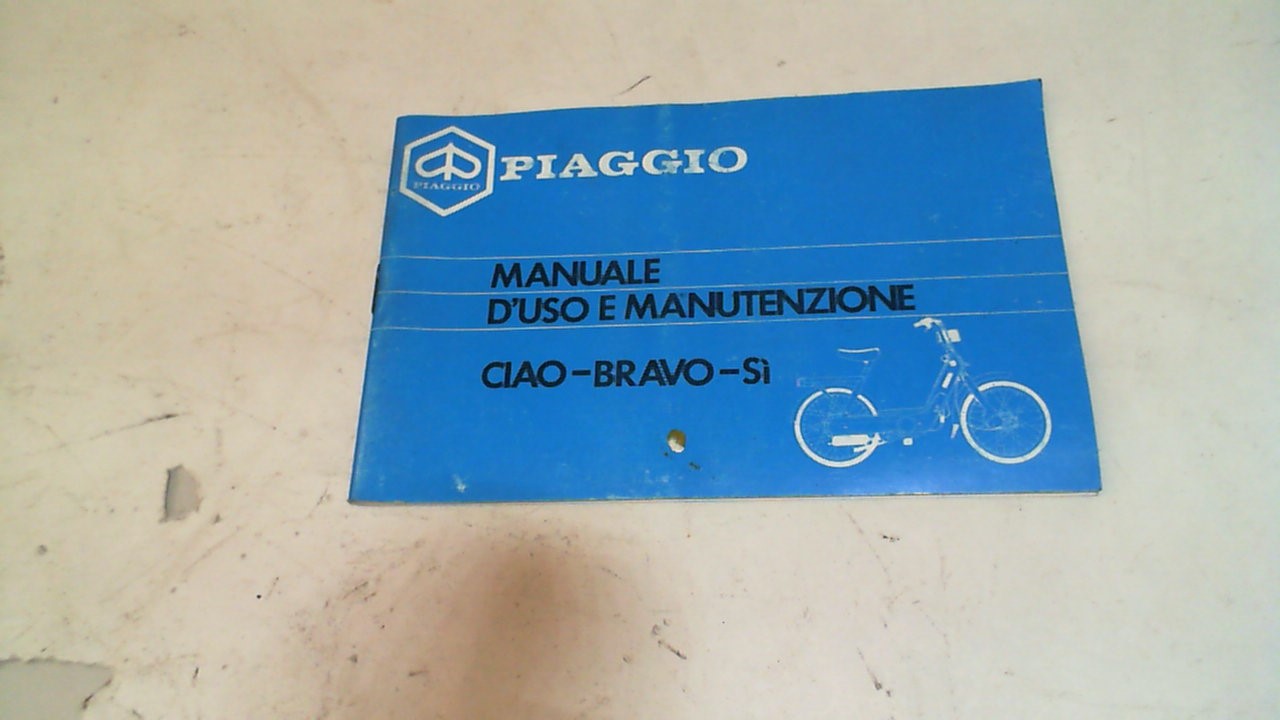 Manuale Uso E Manutenzione Ciao Si Bravo Piaggio Neirotti Ricambi